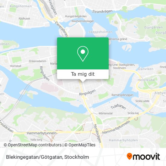 Blekingegatan/Götgatan karta