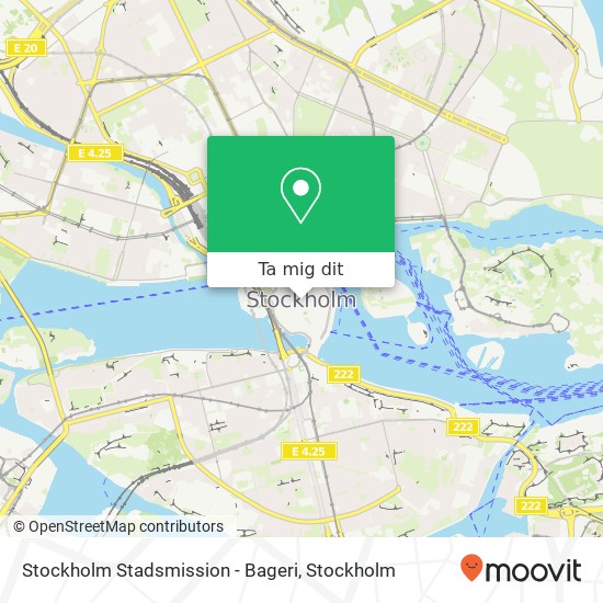 Stockholm Stadsmission - Bageri karta