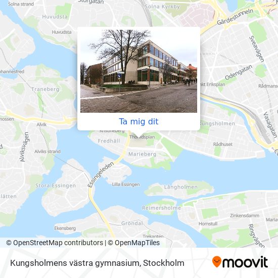Kungsholmens västra gymnasium karta