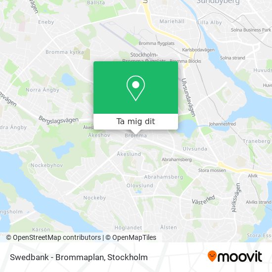 Swedbank - Brommaplan karta