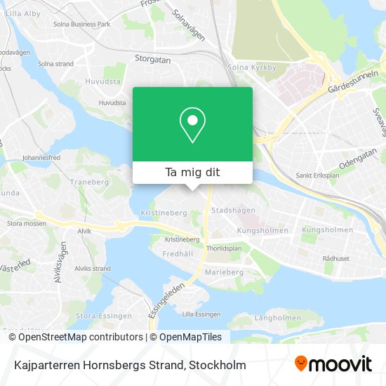 Kajparterren Hornsbergs Strand karta