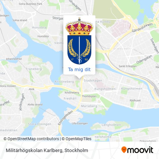 Militärhögskolan Karlberg karta