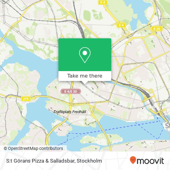 S:t Görans Pizza & Salladsbar karta