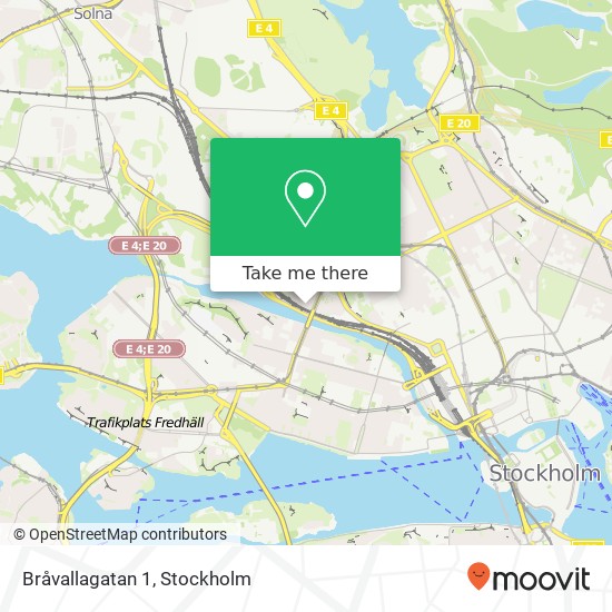 Bråvallagatan 1 karta