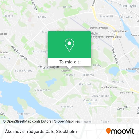 Åkeshovs Trädgårds Cafe karta