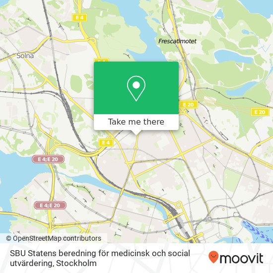 SBU Statens beredning för medicinsk och social utvärdering karta