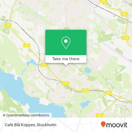 Café Blå Koppen karta