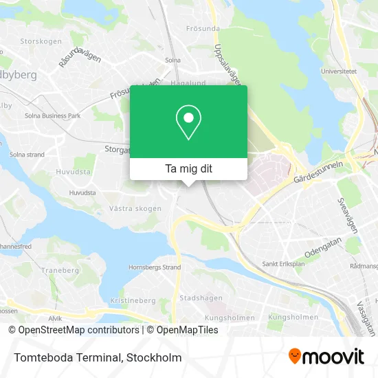 Tomteboda Terminal karta