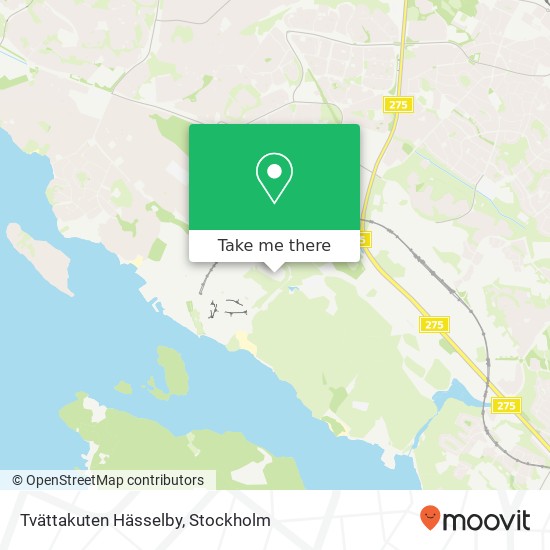 Tvättakuten Hässelby karta