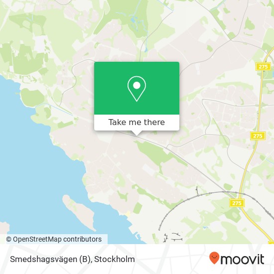 Smedshagsvägen (B) karta