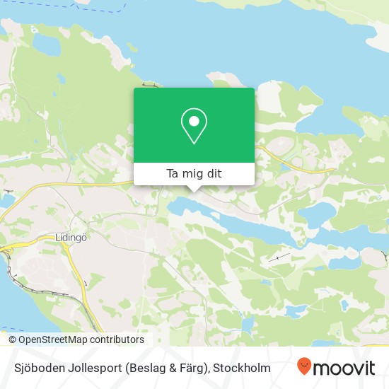 Sjöboden Jollesport (Beslag & Färg) karta