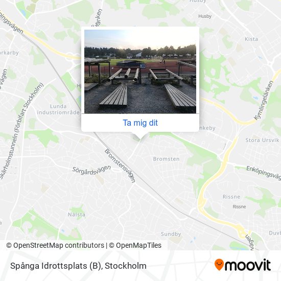 Spånga Idrottsplats (B) karta