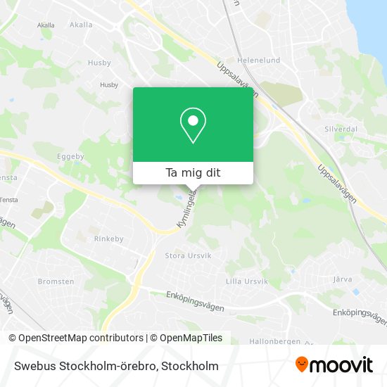 Swebus Stockholm-örebro karta