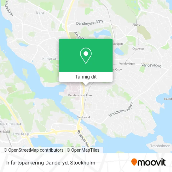 Infartsparkering Danderyd karta