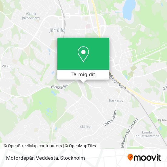 Motordepån Veddesta karta