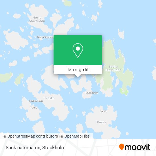 Säck naturhamn karta