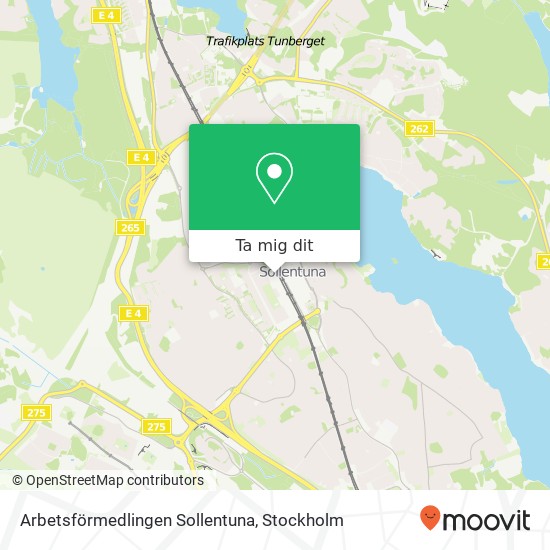 Arbetsförmedlingen Sollentuna karta