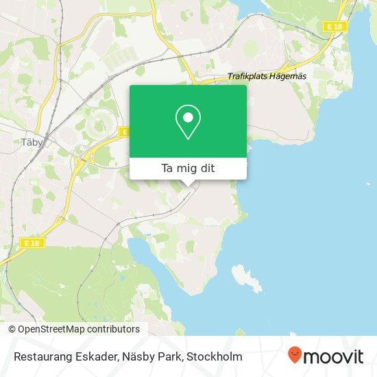 Restaurang Eskader, Näsby Park karta