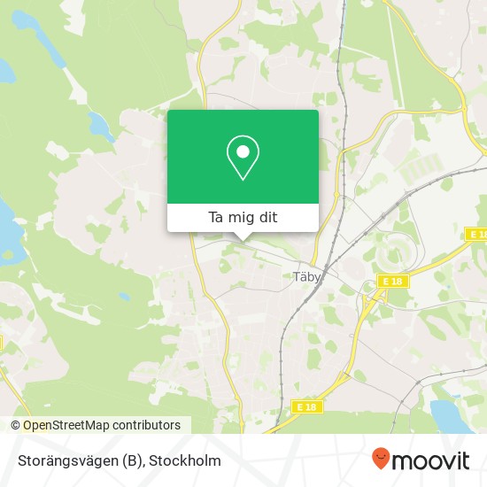 Storängsvägen (B) karta