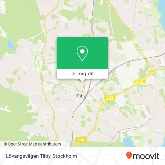 Lövängsvägen Täby karta