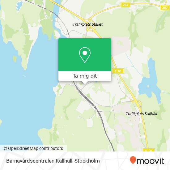 Barnavårdscentralen Kallhäll karta