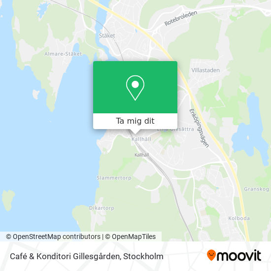Café & Konditori Gillesgården karta