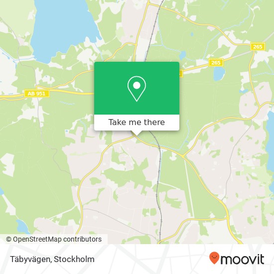 Täbyvägen karta