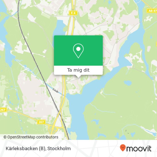 Kärleksbacken (B) karta