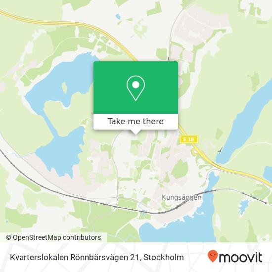 Kvarterslokalen Rönnbärsvägen 21 karta