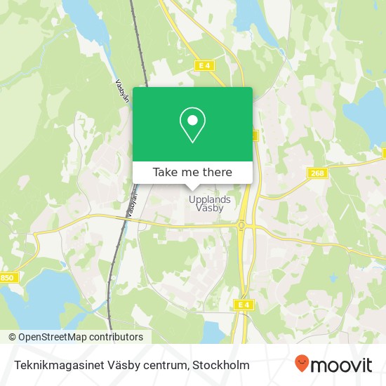 Teknikmagasinet Väsby centrum karta