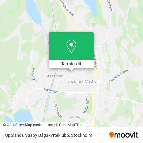 Upplands Väsby Bågskytteklubb karta