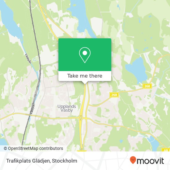 Trafikplats Glädjen karta