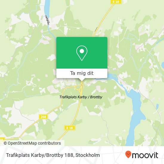 Trafikplats Karby/Brottby 188 karta