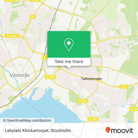 Lekplats Klockartorpet karta