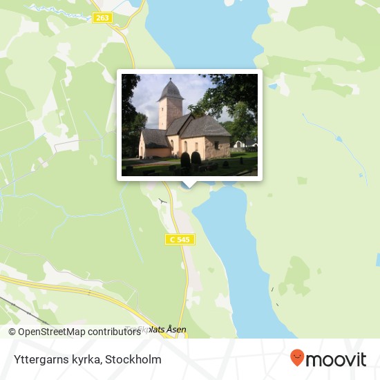 Yttergarns kyrka karta