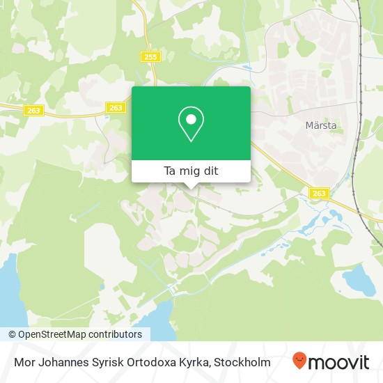 Mor Johannes Syrisk Ortodoxa Kyrka karta