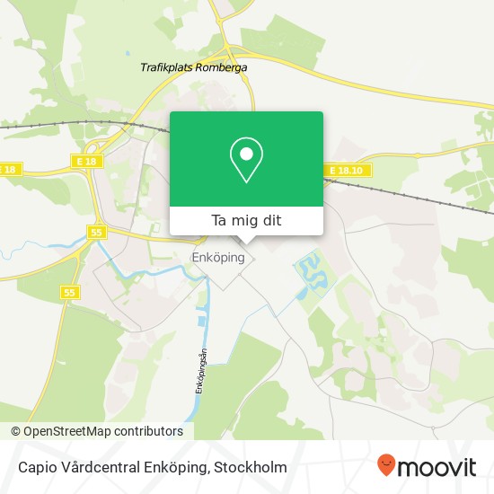 Capio Vårdcentral Enköping karta