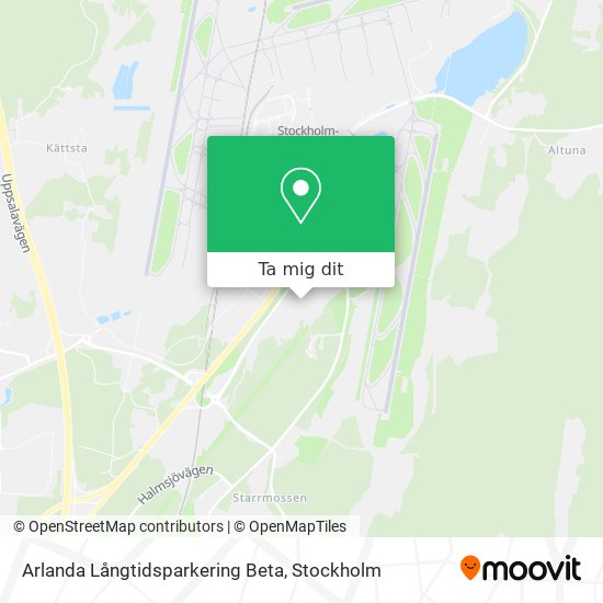 Arlanda Långtidsparkering Beta karta