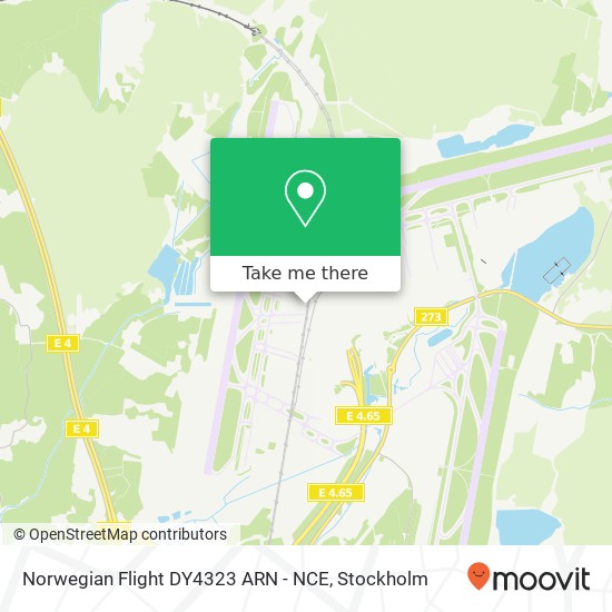 Norwegian Flight DY4323 ARN - NCE karta