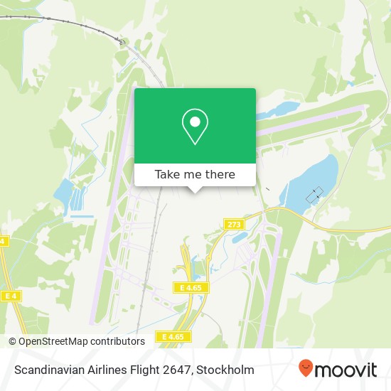 Scandinavian Airlines Flight 2647 karta