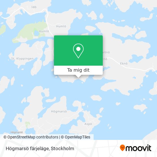 Högmarsö färjeläge karta