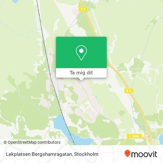 Lekplatsen Bergshamragatan karta