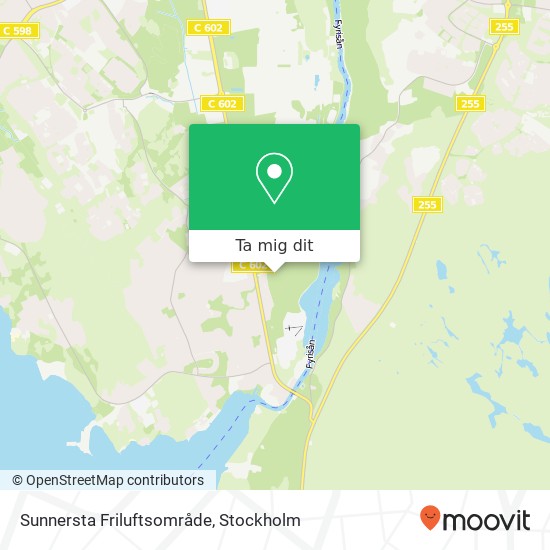 Sunnersta Friluftsområde karta