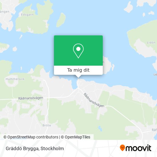 Gräddö Brygga karta