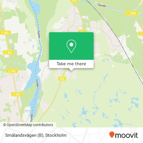 Smålandsvägen (B) karta