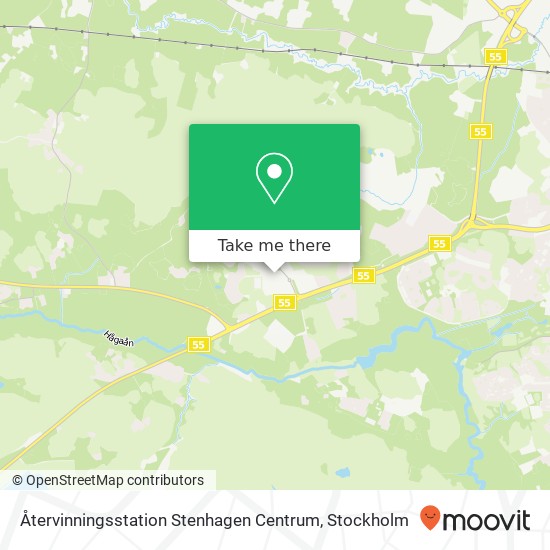 Återvinningsstation Stenhagen Centrum karta