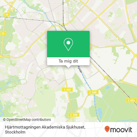 Hjärtmottagningen Akademiska Sjukhuset karta