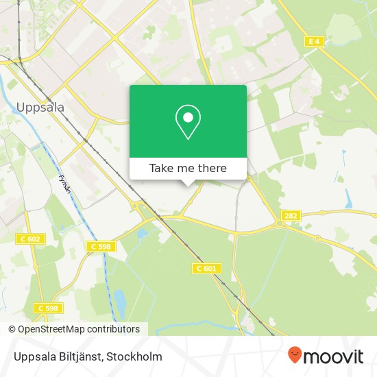 Uppsala Biltjänst karta