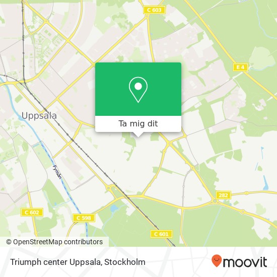 Triumph center Uppsala karta