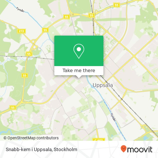 Snabb-kem i Uppsala karta